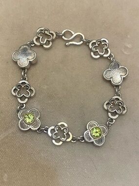 Sterling Silver Peridot Bracelet